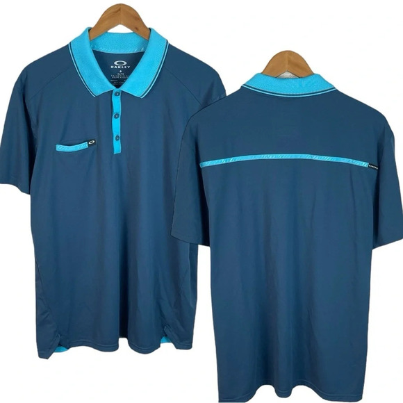PO7 Mens Oakley Hydrolix Tailored Fit Performance Golf Polo Shirt XL - Picture 1 of 7